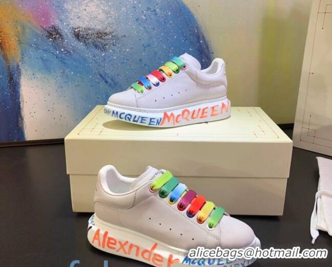 Most Popular Alexander McQueen Velvet Graffiti Sneakers 092443