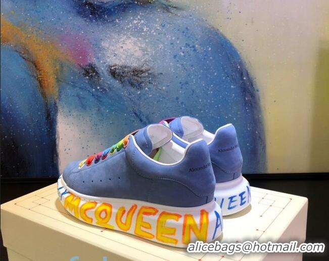 Well Crafted Alexander McQueen Velvet Graffiti Sneakers 092449