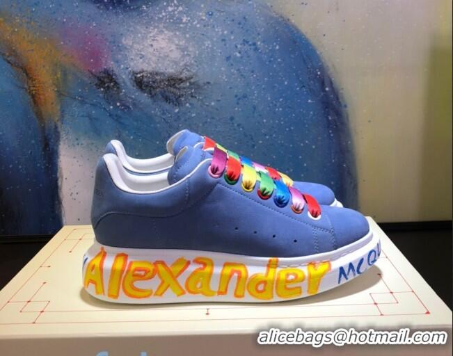 Well Crafted Alexander McQueen Velvet Graffiti Sneakers 092449