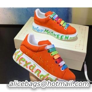 Custom Alexander McQueen Velvet Graffiti Sneakers 092450