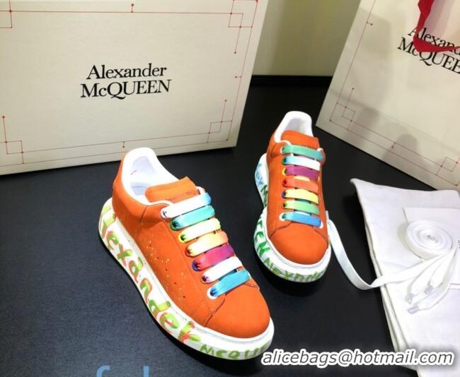 Custom Alexander McQueen Velvet Graffiti Sneakers 092450