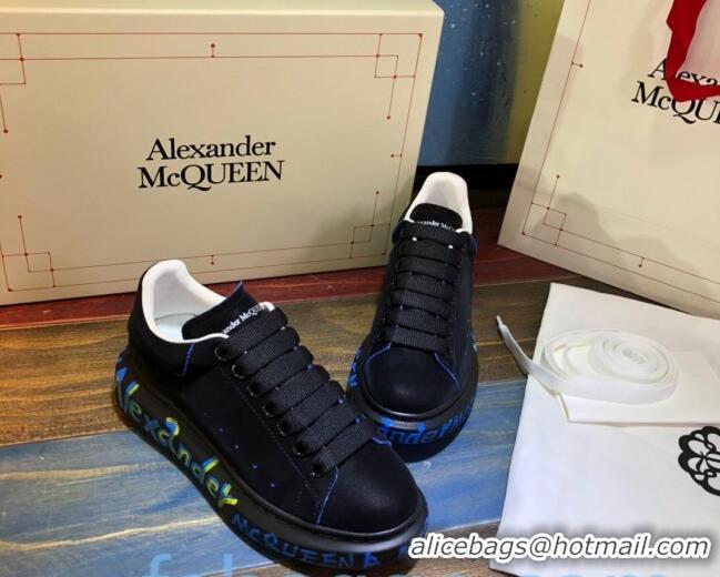 Best Design Alexander McQueen Velvet Graffiti Sneakers 092451