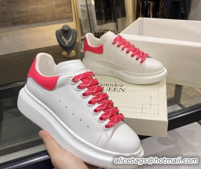 Best Grade Alexander Mcqueen White Silky Calfskin Sneaker 22211 Red