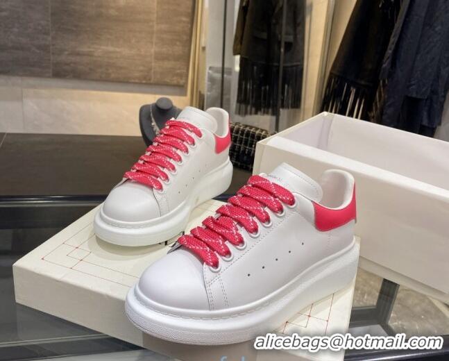 Best Grade Alexander Mcqueen White Silky Calfskin Sneaker 22211 Red