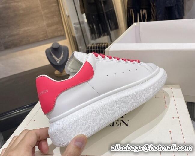 Best Grade Alexander Mcqueen White Silky Calfskin Sneaker 22211 Red