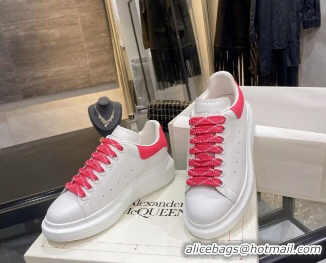 Best Grade Alexander Mcqueen White Silky Calfskin Sneaker 22211 Red