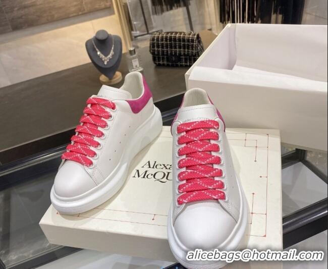 Best Grade Alexander Mcqueen White Silky Calfskin Sneaker 22211 Red