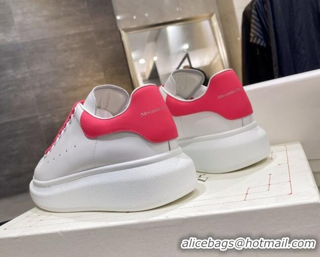 Best Grade Alexander Mcqueen White Silky Calfskin Sneaker 22211 Red