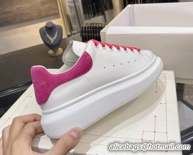 Unique Style Alexander Mcqueen White Silky Calfskin Sneaker 22211 Pink