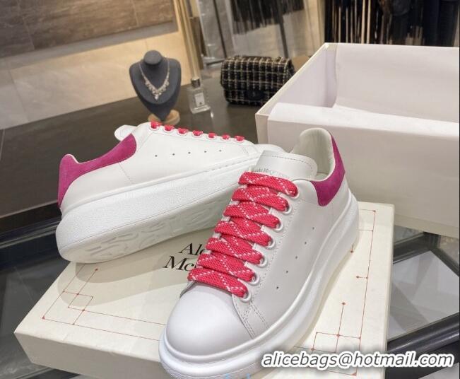 Unique Style Alexander Mcqueen White Silky Calfskin Sneaker 22211 Pink