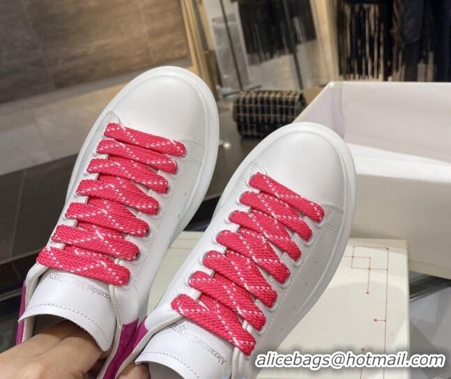 Unique Style Alexander Mcqueen White Silky Calfskin Sneaker 22211 Pink