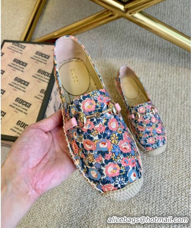 Best Quality Gucci Liberty London Flora Print Canvas Espadrilles 111260 Pink