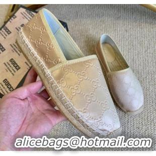 Low Price Gucci GG Silk Espadrilles 11264 Pale Gold