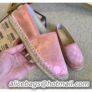 Best Luxury Gucci GG Silk Espadrilles 11264 Pink