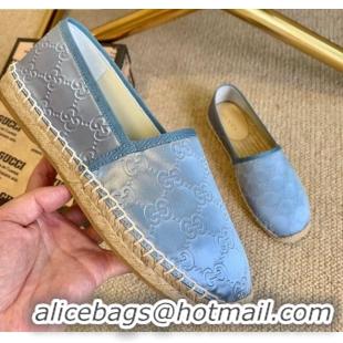 Unique Style Gucci GG Silk Espadrilles 11264 Blue