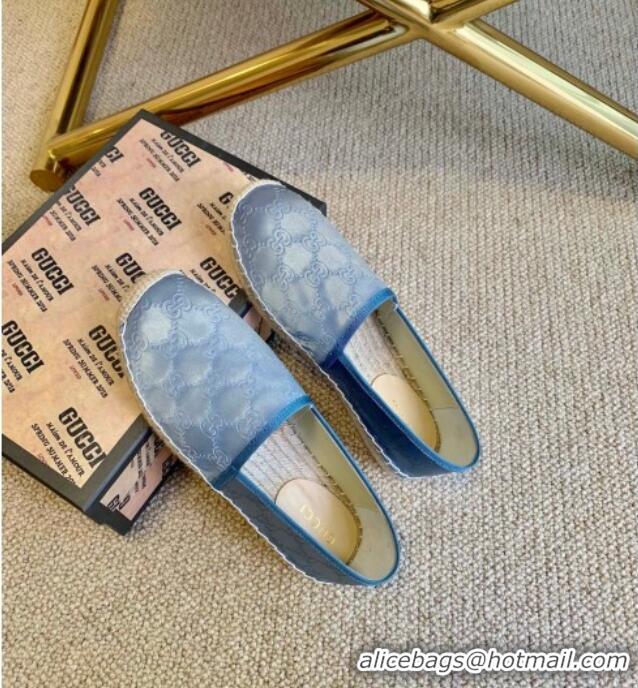 Unique Style Gucci GG Silk Espadrilles 11264 Blue