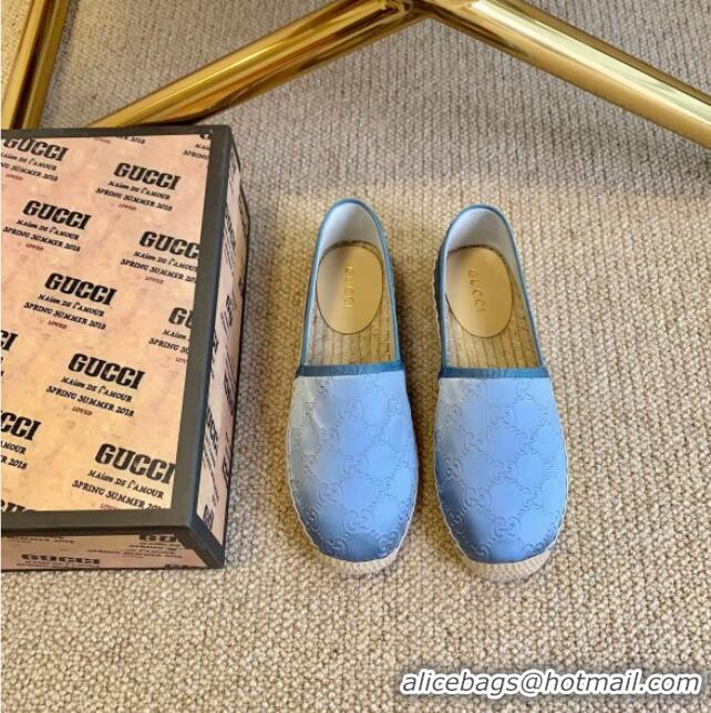 Unique Style Gucci GG Silk Espadrilles 11264 Blue