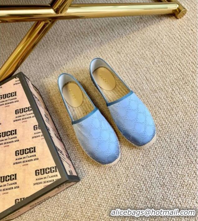 Unique Style Gucci GG Silk Espadrilles 11264 Blue