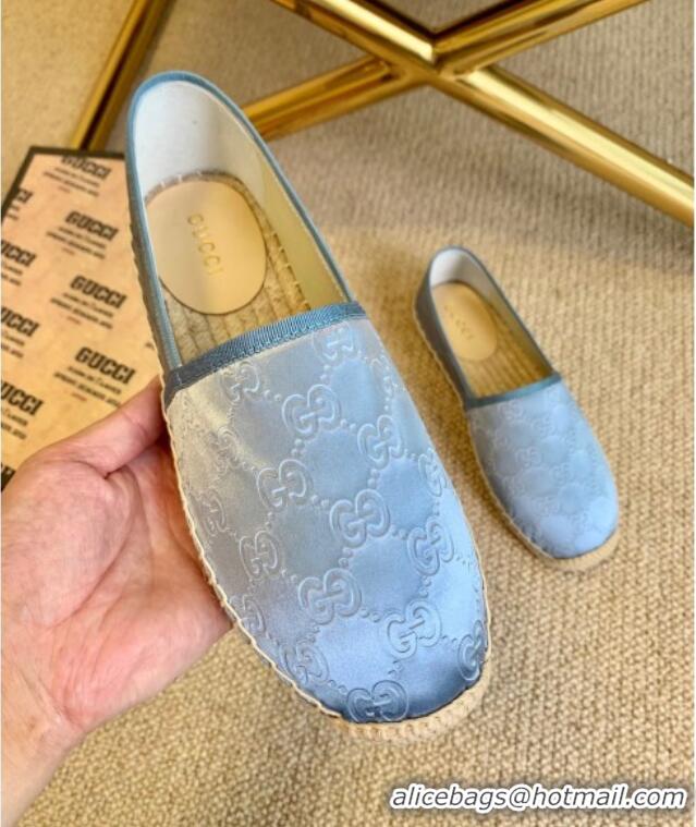 Unique Style Gucci GG Silk Espadrilles 11264 Blue