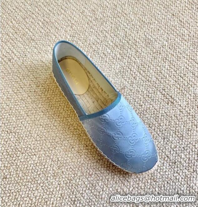 Unique Style Gucci GG Silk Espadrilles 11264 Blue