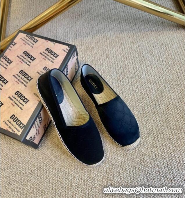 Best Design Gucci GG Silk Espadrilles 11264 Black