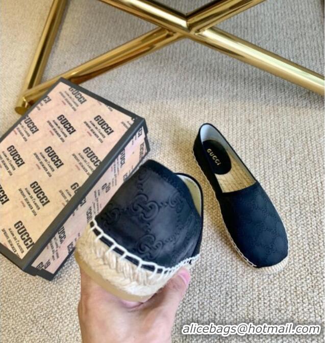 Best Design Gucci GG Silk Espadrilles 11264 Black