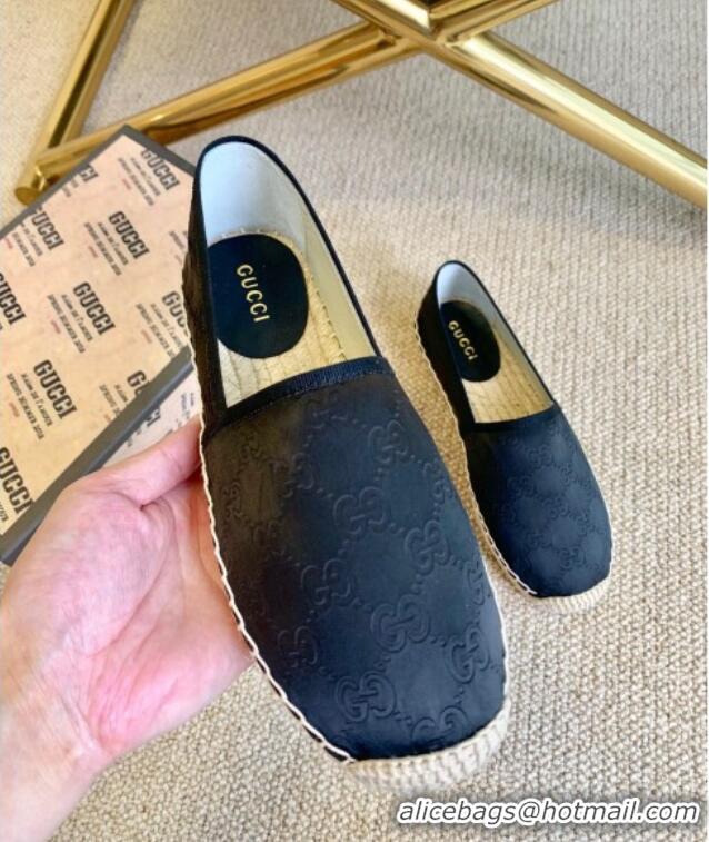 Best Design Gucci GG Silk Espadrilles 11264 Black