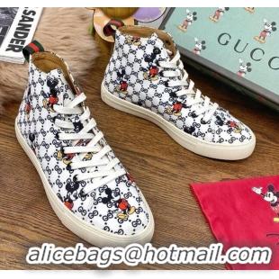 Good Quality Gucci x Disney GG High top Sneakers 111438 White