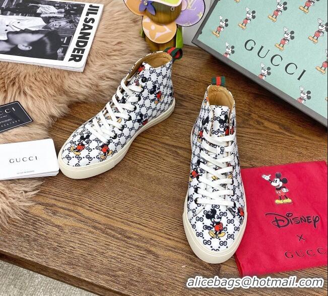 Good Quality Gucci x Disney GG High top Sneakers 111438 White