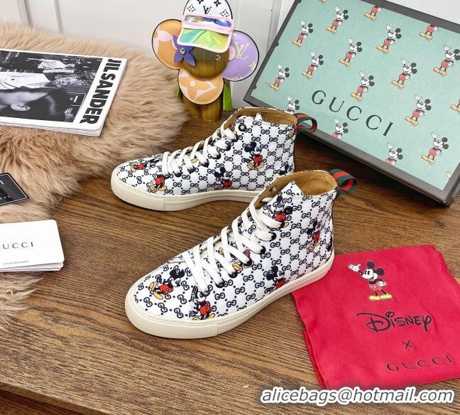 Good Quality Gucci x Disney GG High top Sneakers 111438 White