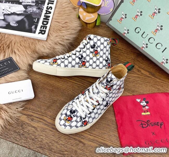 Good Quality Gucci x Disney GG High top Sneakers 111438 White