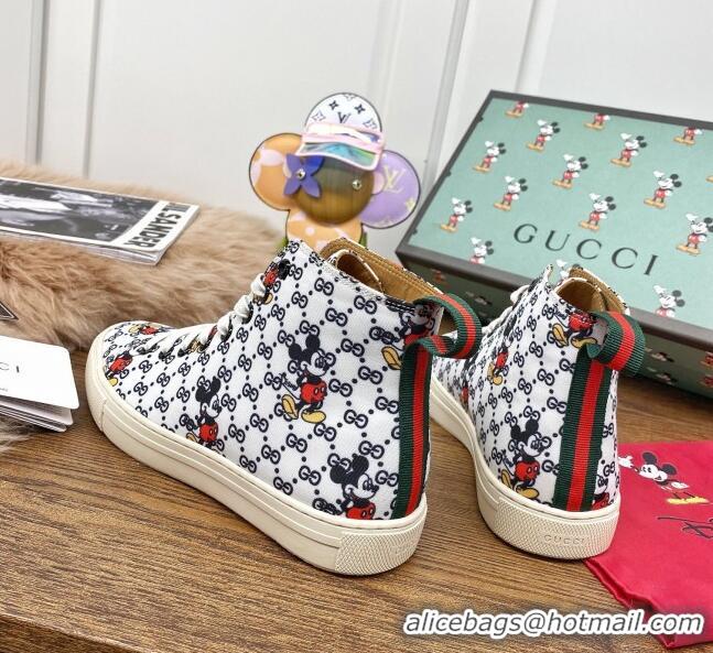 Good Quality Gucci x Disney GG High top Sneakers 111438 White