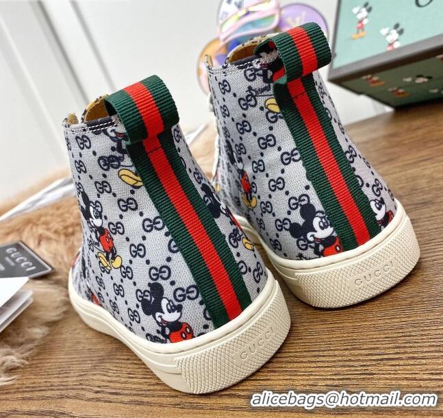 Trendy Design Gucci x Disney GG High top Sneakers 111438 Grey