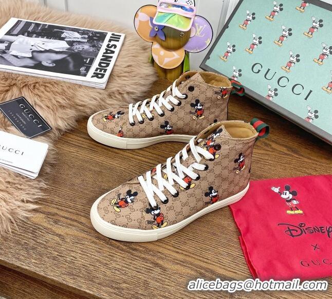 Grade Design Gucci x Disney GG High top Sneakers 111438 Brown