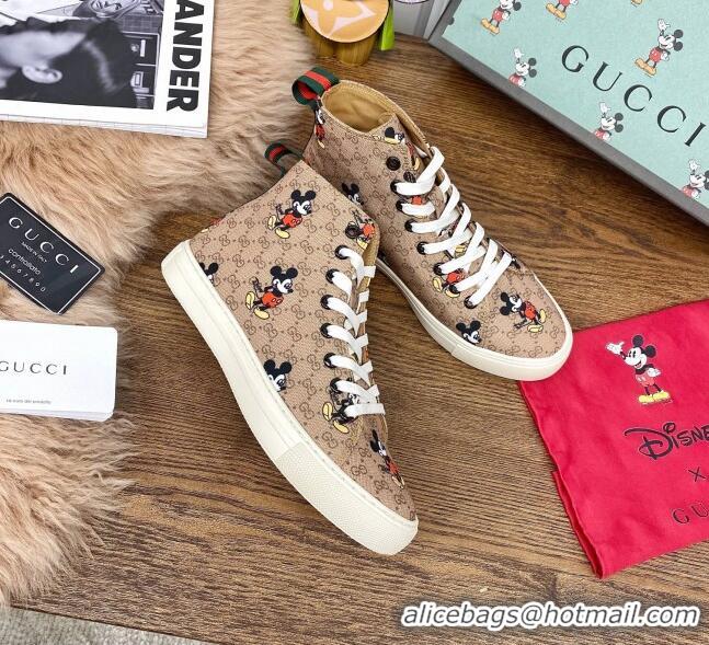 Grade Design Gucci x Disney GG High top Sneakers 111438 Brown