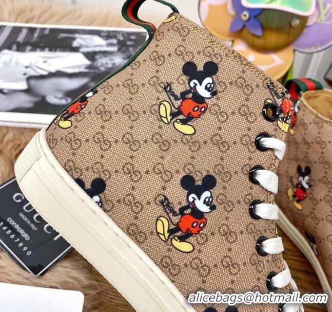 Grade Design Gucci x Disney GG High top Sneakers 111438 Brown