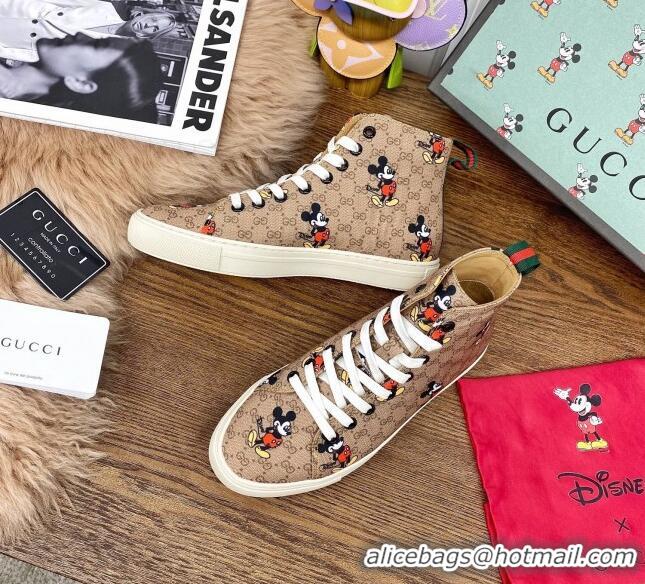 Grade Design Gucci x Disney GG High top Sneakers 111438 Brown