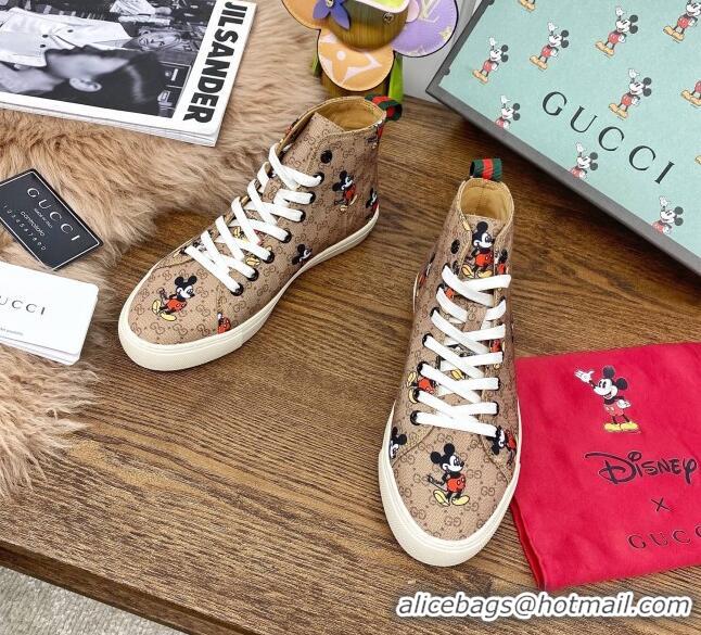 Grade Design Gucci x Disney GG High top Sneakers 111438 Brown