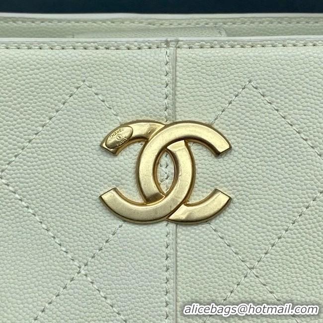 Affordable Price Chanel Small Shopping Bag AS2286 White