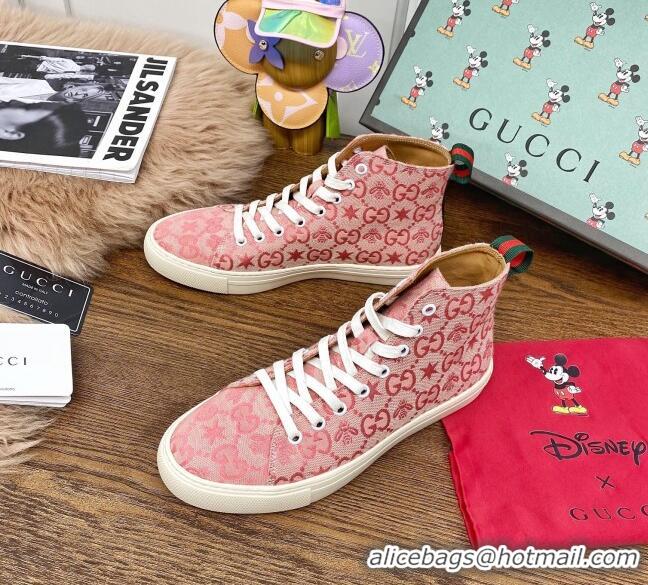 Top Quality Gucci x Disney GG High top Sneakers 111442 Pink