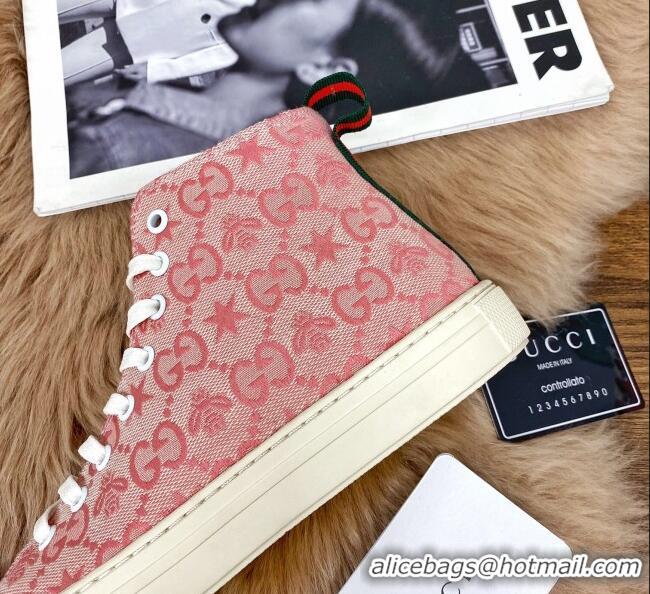 Top Quality Gucci x Disney GG High top Sneakers 111442 Pink