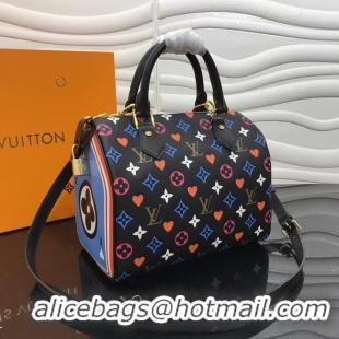 Buy Inexpensive Louis Vuitton GAME ON SPEEDY BANDOULIERE 25 M57466 black