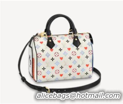 Best Price Louis Vuitton GAME ON SPEEDY BANDOULIERE 25 M57466 white