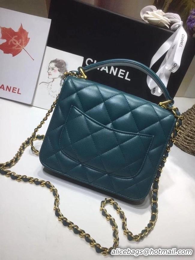 Original Cheap Chanel small tote bag 8817 blue