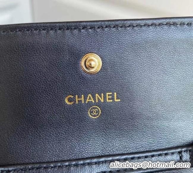 Good Taste Chanel 19 flap coin purse with chain AP1787 black