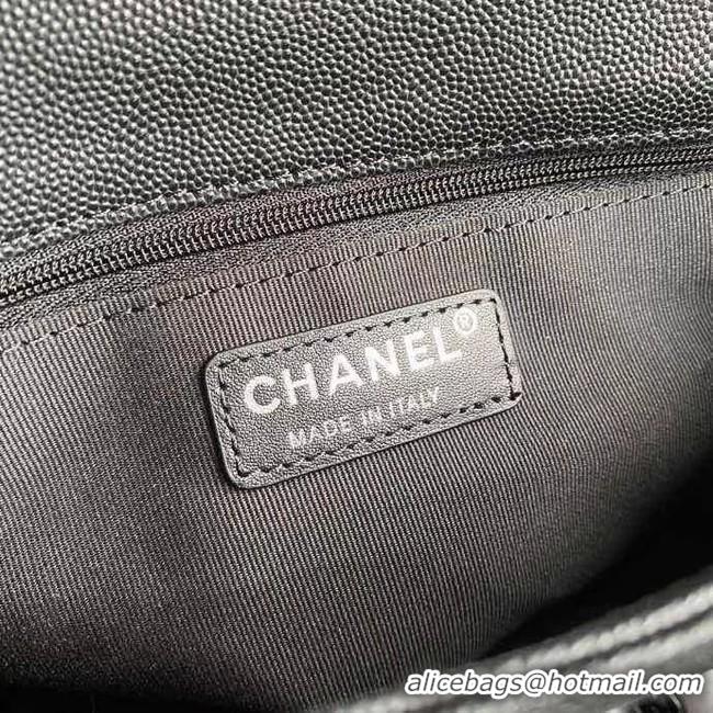 Affordable Price Chanel flap bag Grained Calfskin & Lacquered Metal AS2303 black