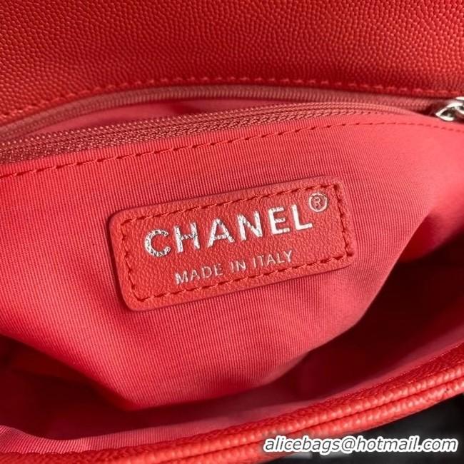 Buy Discount Chanel flap bag Grained Calfskin & Lacquered Metal AS2303 red