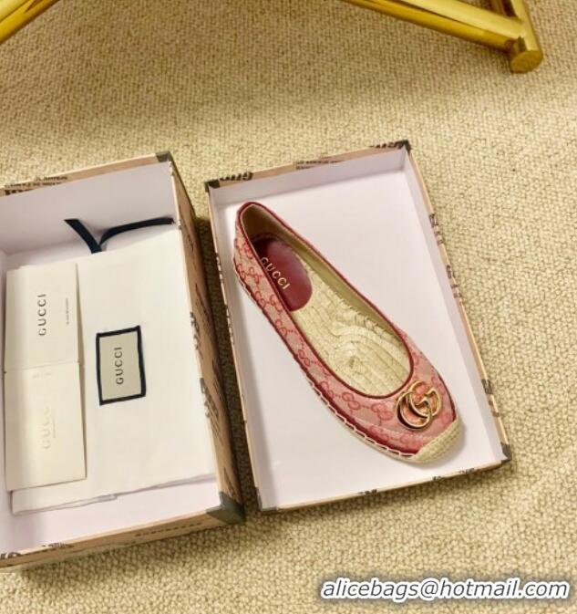 Super Quality Gucci GG Matelassé Canvas Espadrilles 120101 Pink