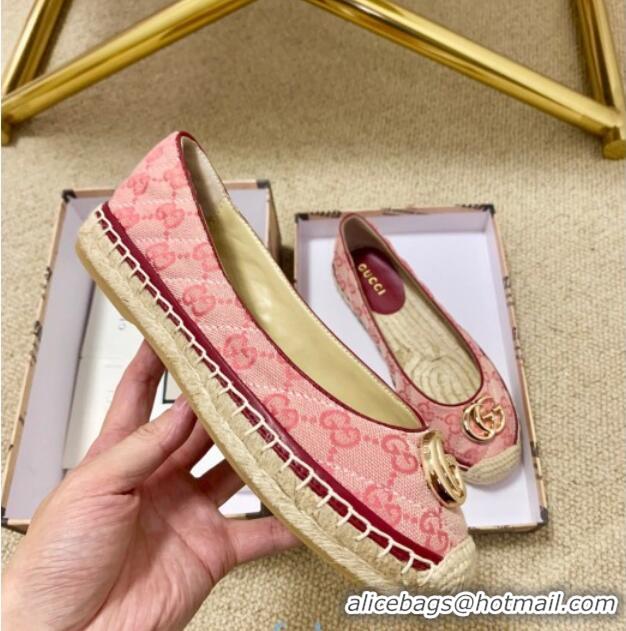 Super Quality Gucci GG Matelassé Canvas Espadrilles 120101 Pink