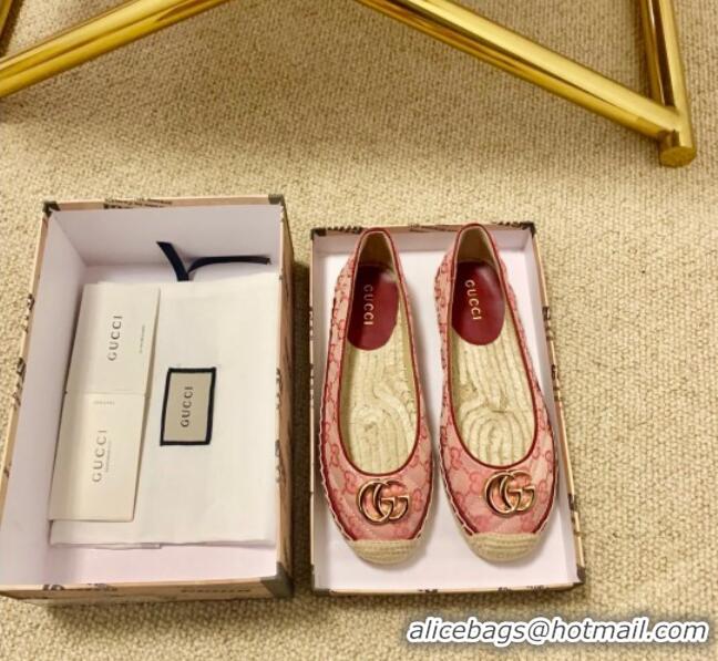 Super Quality Gucci GG Matelassé Canvas Espadrilles 120101 Pink